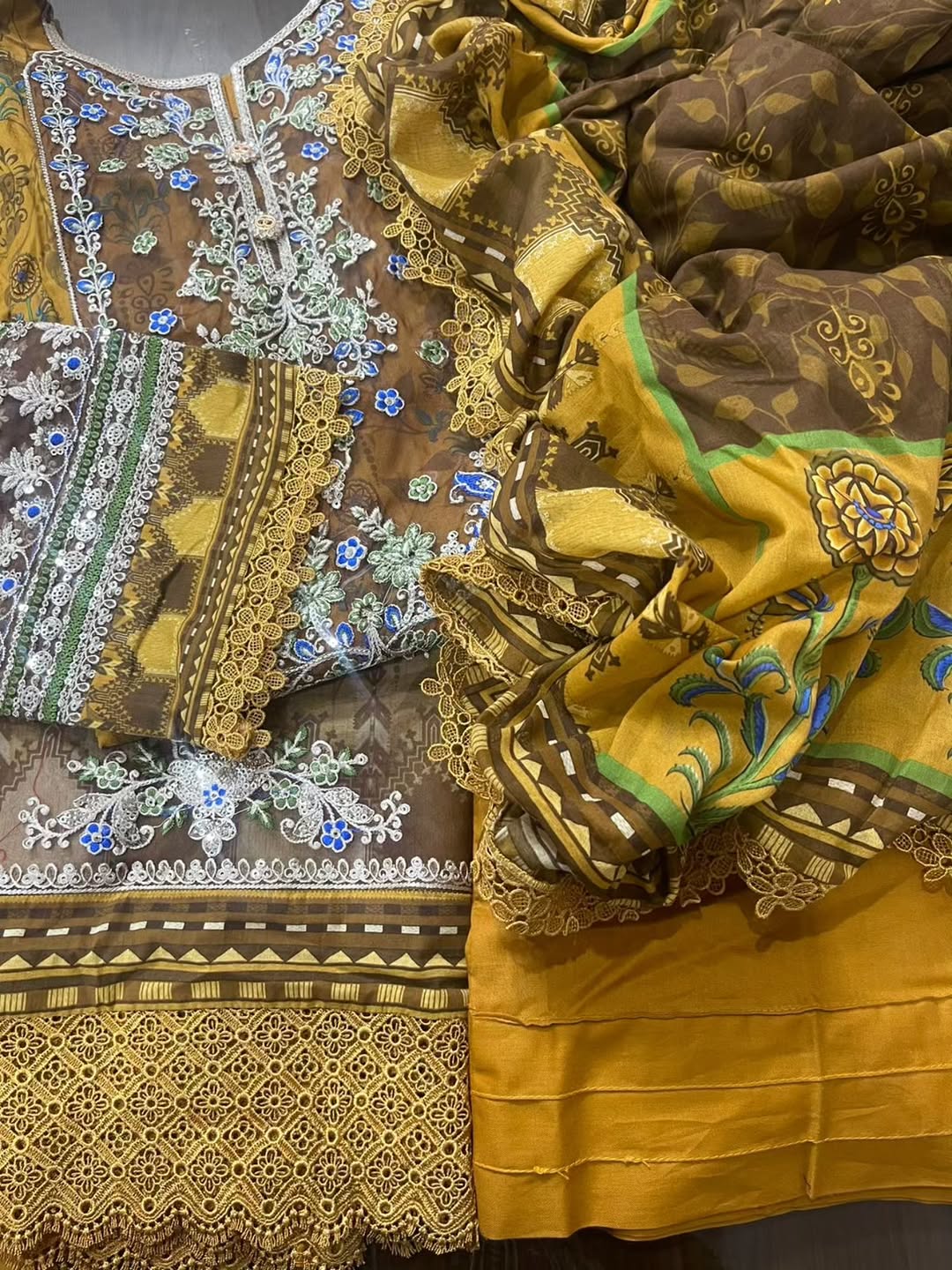 Royal Mustard (3-Piece) Ready to Wear Elegance