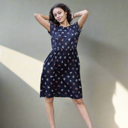 Brown Leopard Knee Length Breastfeeding Dress | Nursing Dress | MilkyMoonn