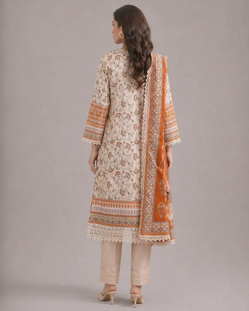 Sahar- Lawn Ready to Wear 3-Piece Suit - Queen Libas Pakistan