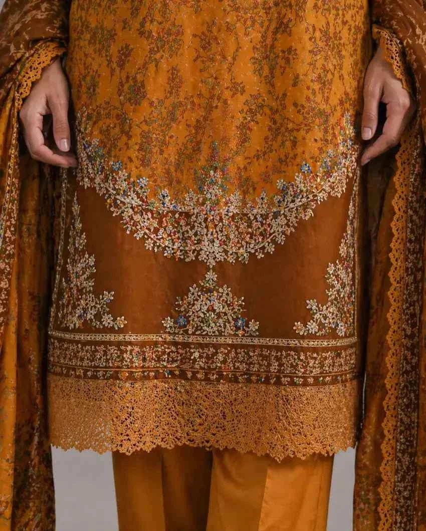 Pariza- Lawn Ready to Wear 3-Piece Suit - Queen Libas Pakistan