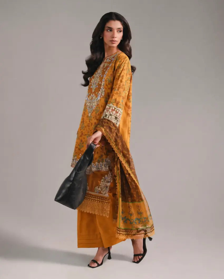 Pariza- Lawn Ready to Wear 3-Piece Suit - Queen Libas Pakistan