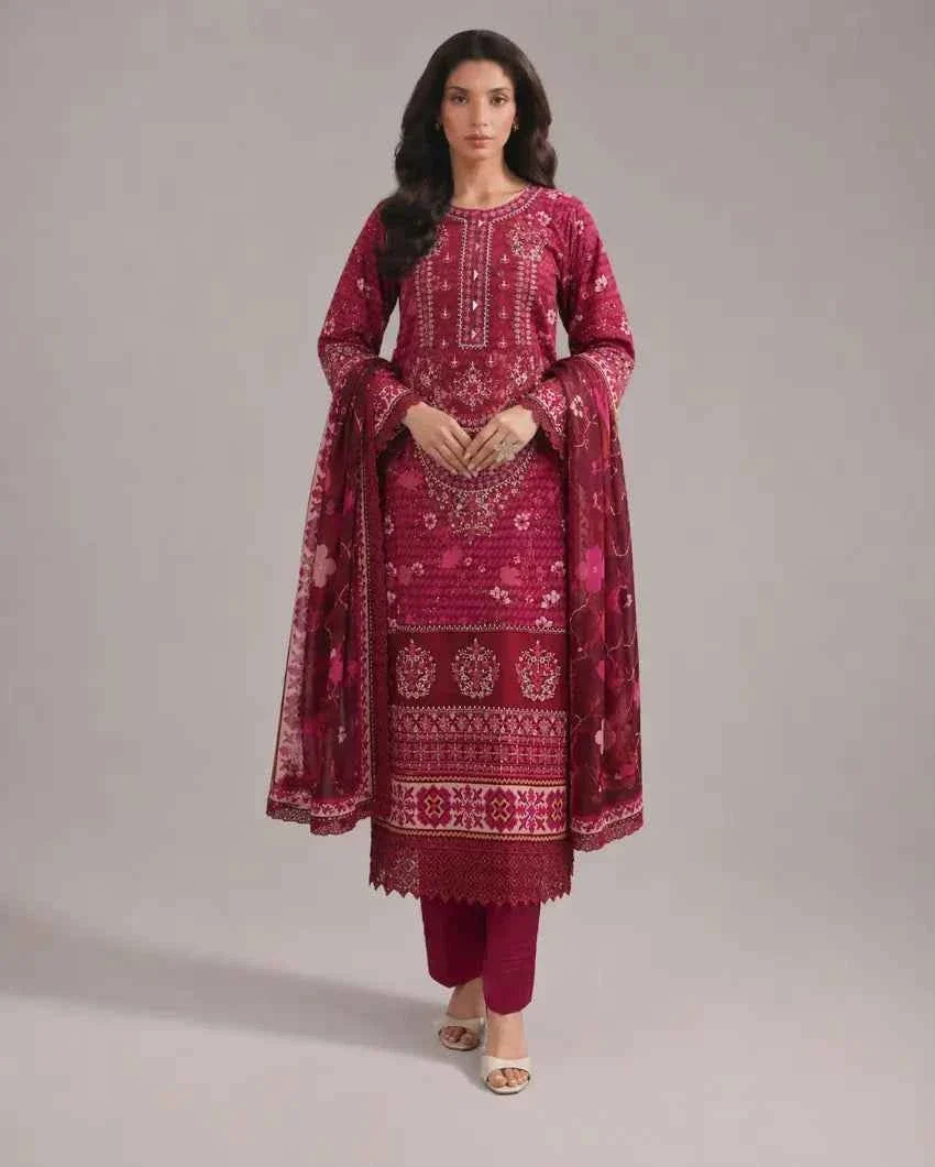 Haya - Lawn Ready to Wear 3-Piece Suit - Queen Libas Pakistan