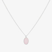 Gemstone oval pendant necklace
